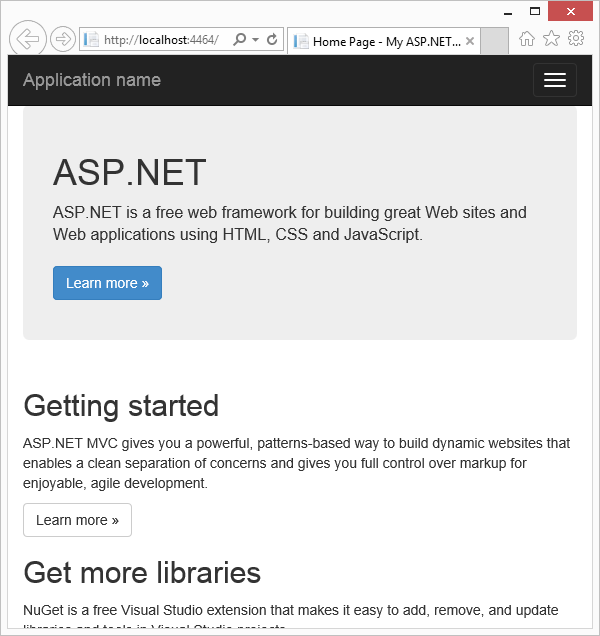 ASP .NET MVC5 - Application